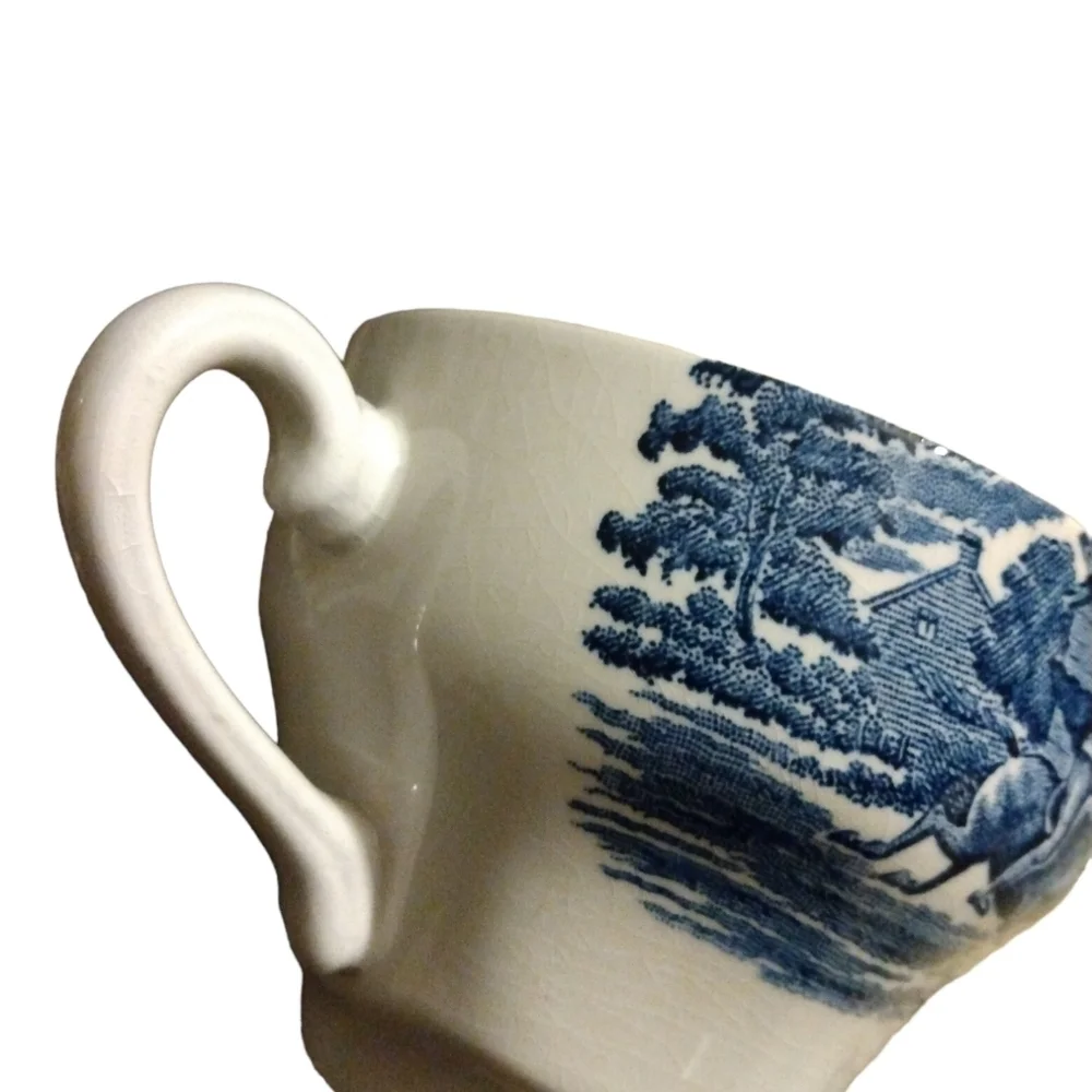 Vintage England made Liberty Blue Staffordshire Paul Revere Teacup